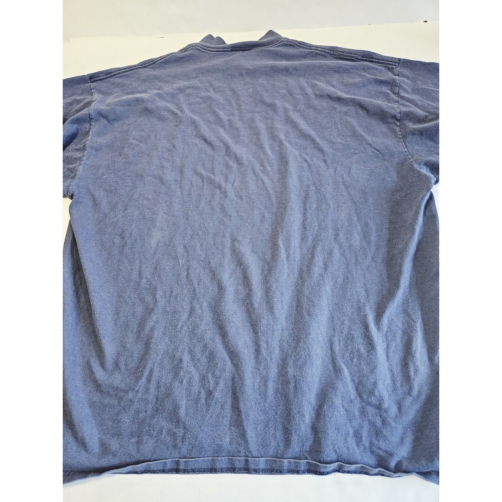Vintage 90s Nike White Tag Embroidered Logo Navy Blue Mockneck Shirt Size XXL - Picture 7 of 7